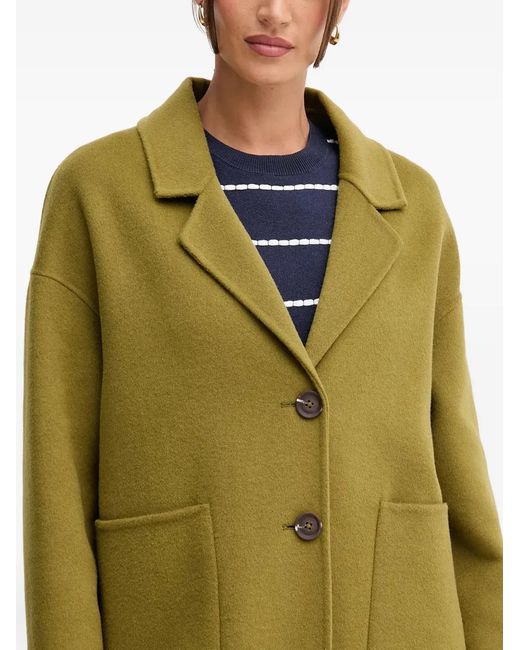 Benetton Green Pocket Button Coat