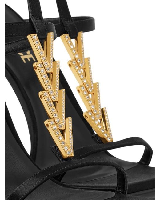 Versace Black Heeled Sandals