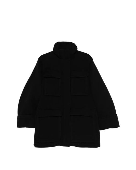 Circus Hotel Black Pocket Overcoat