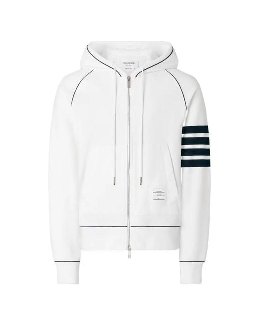 Sudadera Loopback Con Capucha Thom Browne de hombre de color White