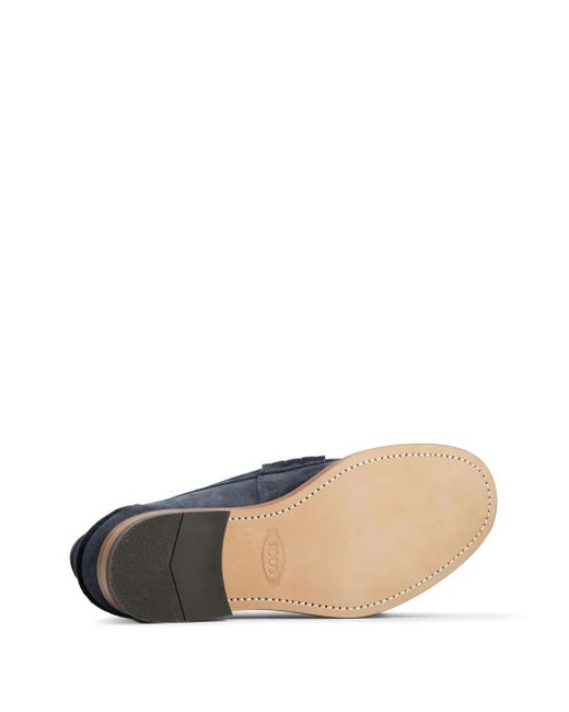 Tod's Loafer Aus Wildleder Mit Quasten in Blue für Herren
