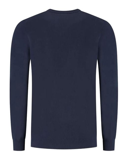Fedeli Blue Crew-Neck Sweater for men
