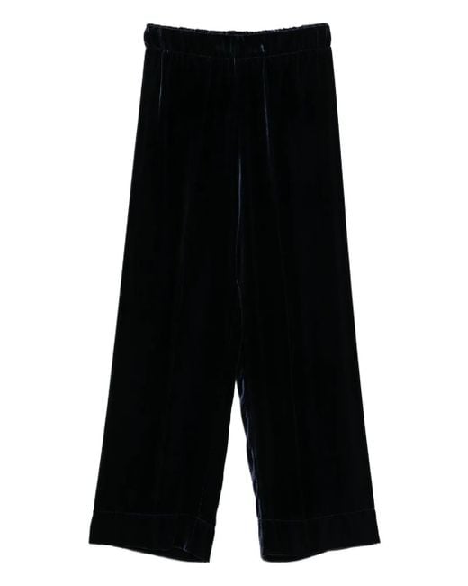 Whyci Fluwelen Broek in het Black