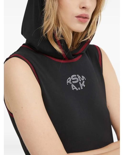 Résumé Black Hooded Trim Dress