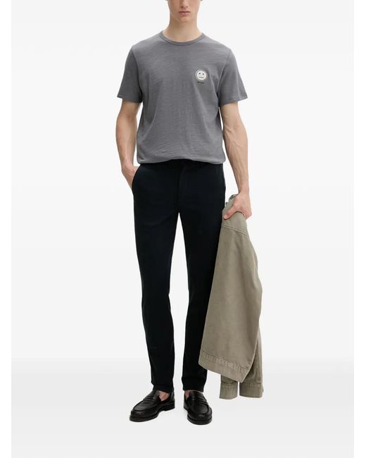 Rag & Bone Black Logo-Embroidered Chinos for men