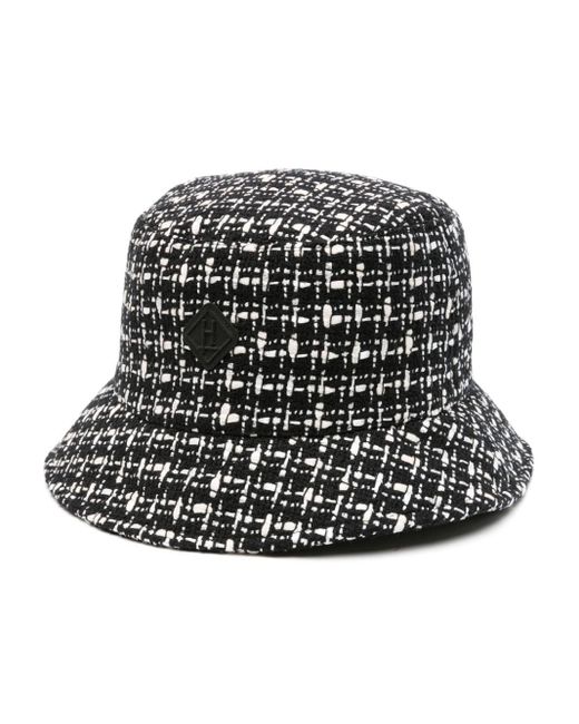 Sombrero de pescador con parche y logo Herno de color Black