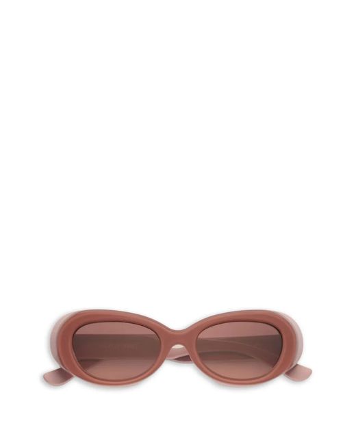 Emmanuelle Khanh Pink Oval Frame Sunglasses