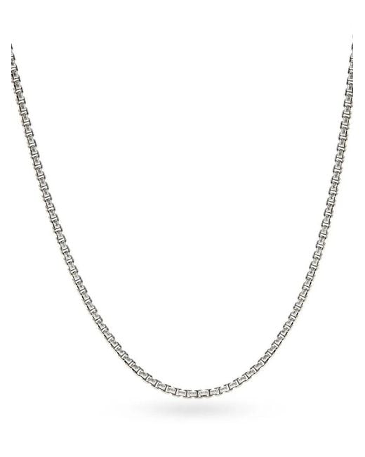 David Yurman White 14Kt And Sterling Box Chain Necklace (1.7Mm)