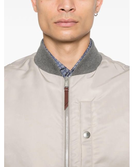 Brunello Cucinelli White Zip-Up Gilet for men