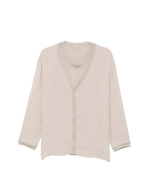 Giorgio Armani Natural Button-Up Jacket And Blouse