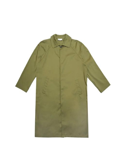 Woc Green Xian Raglan-Sleeve Trench Coat for men