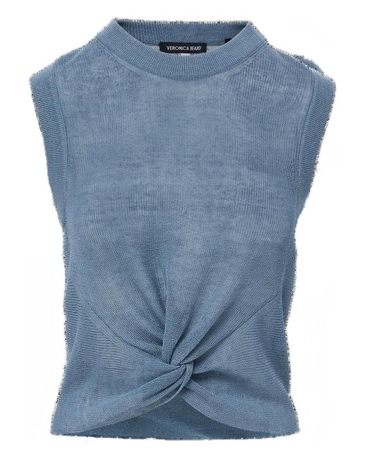 Veronica Beard Kellen Gebreide Top in het Blue