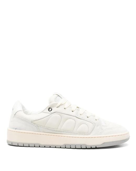 Santha White Panelled Sneakers