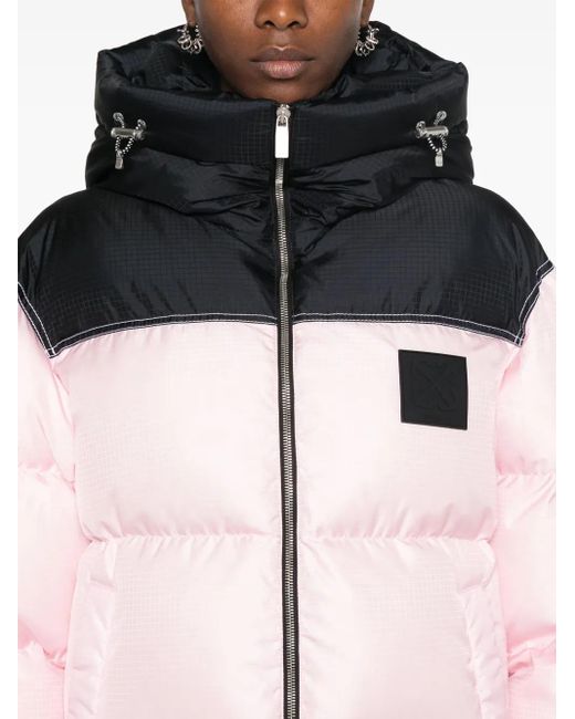 Off-White c/o Virgil Abloh Black Logo-Appliqué Puffer Jacket