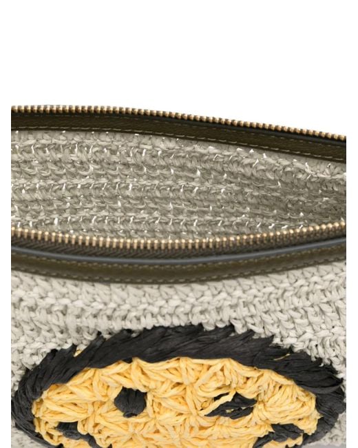 Anya Hindmarch ラフィア クラッチバッグ Metallic