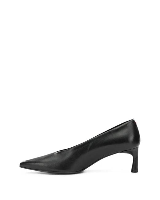 Halmanera Gray Pointed-Toe Pumps
