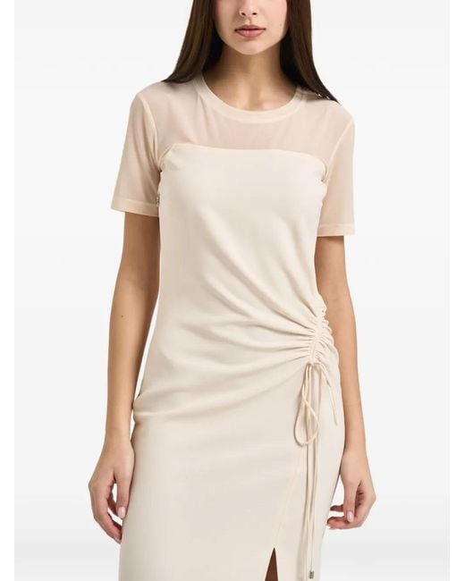 Patrizia Pepe Natural Gathered Split Dress