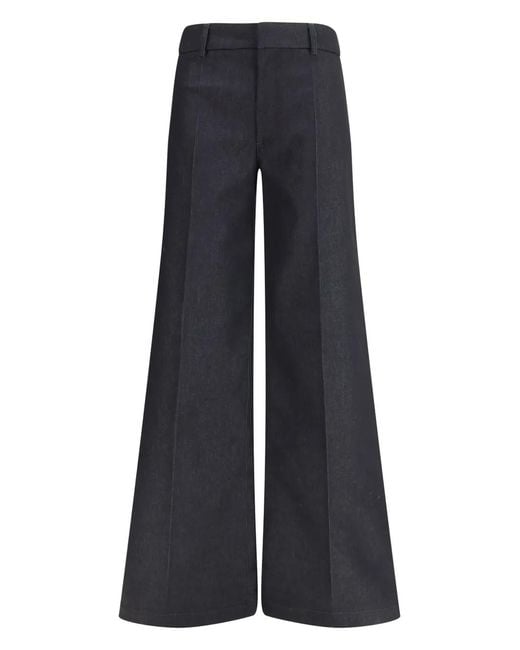 DARKPARK Blue Poppy Belt-Loops Pants
