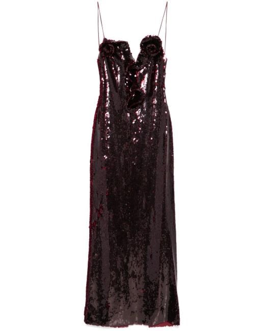 Robe Longue À Détails De Sequins Magda Butrym en coloris Purple