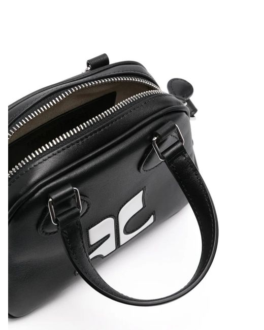 Courreges Black Reedition Bowling Bag