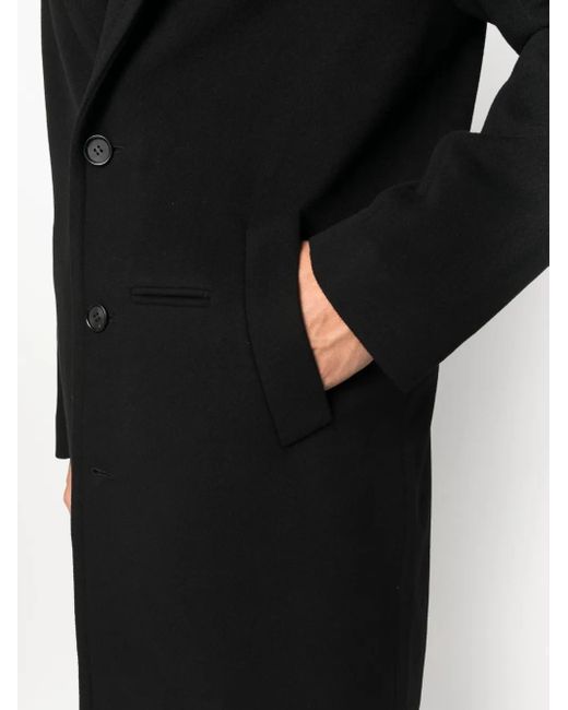 McQueen Black Raglan Sleeves Coat for men