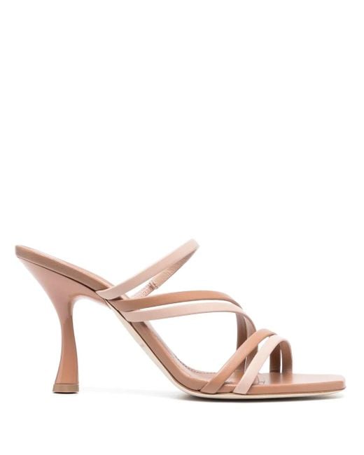 Malone Souliers Pink Tami 90 Leather Mules