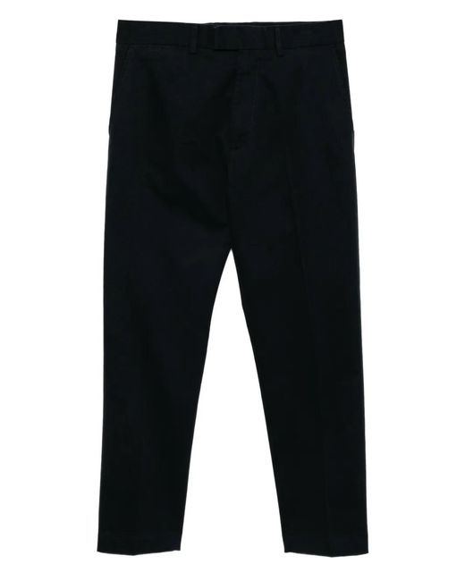 Tom Ford Blue Brushed Cotton Drill Chino Trousers With Horn Buttons for men