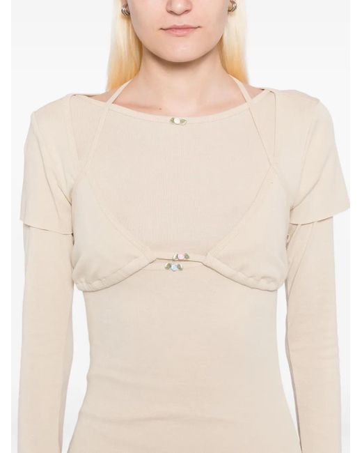 Abra Natural Overlayered Dress
