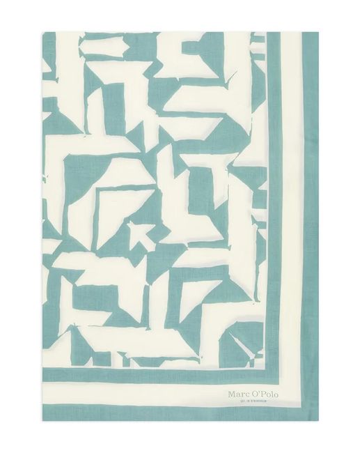 Marc O' Polo Blue Abstract-Print Scarf