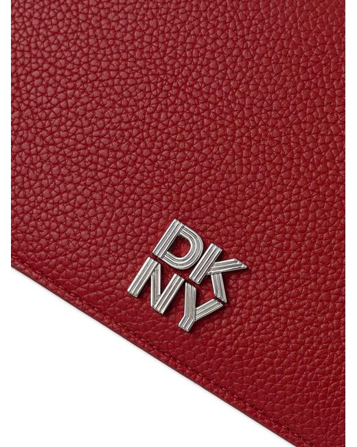 DKNY Red Logo-Plaque Wallet