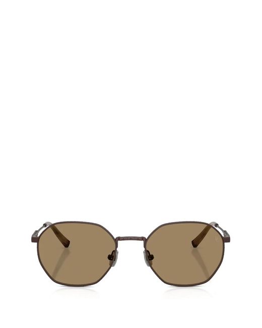 Brunello Cucinelli Metallic Lunettes De Soleil À Monture Géométrique