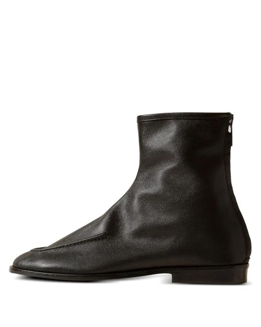Hereu Black Juliol Central-Seam Calfskin Boots for men