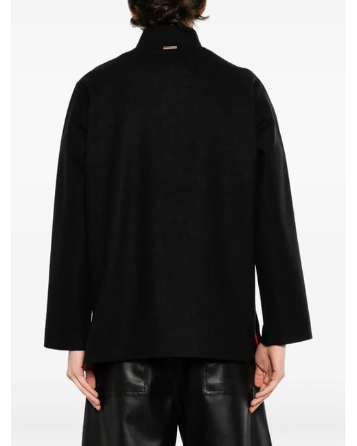 TEAM WANG design Black X Jdb Mandarin-Collar Jacket for men
