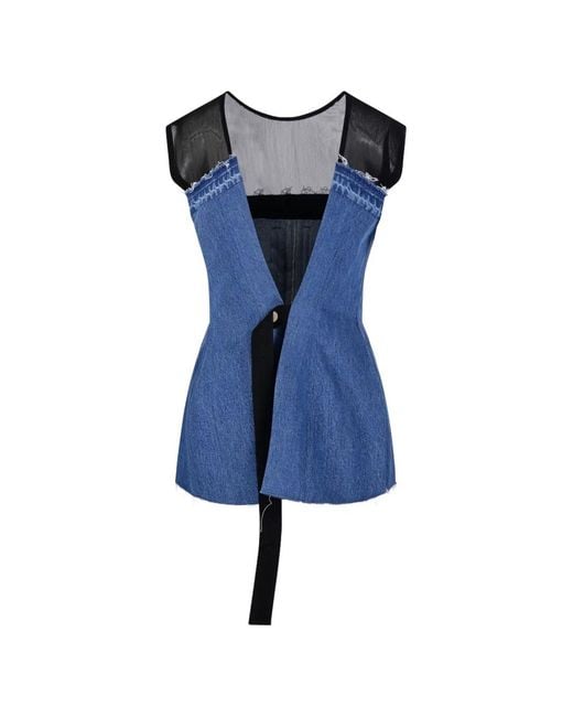 Litkovskaya Blue Tailored Denim Bustier