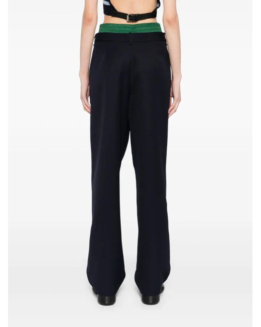 Monse Black Double Waistband Trousers