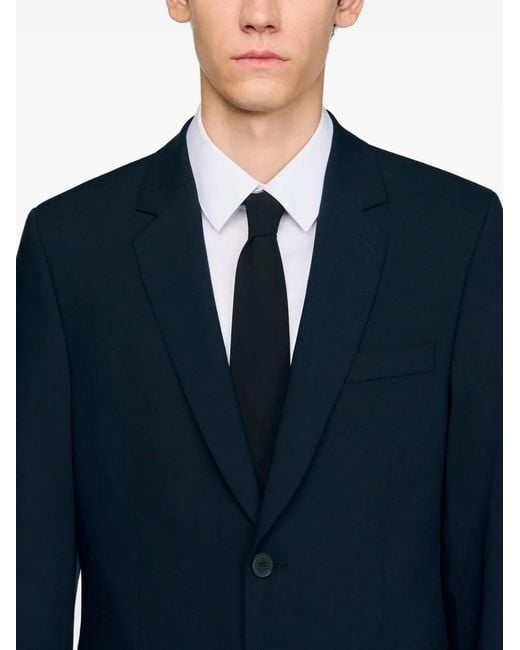 Sandro Black Wool Suit Jacket for men