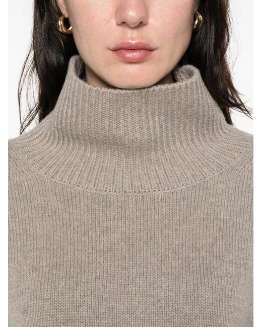 Soft Goat Natural Turtleneck Cashmere Sweater
