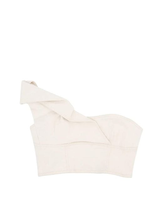 Significant Other White Ruffled Flori Top