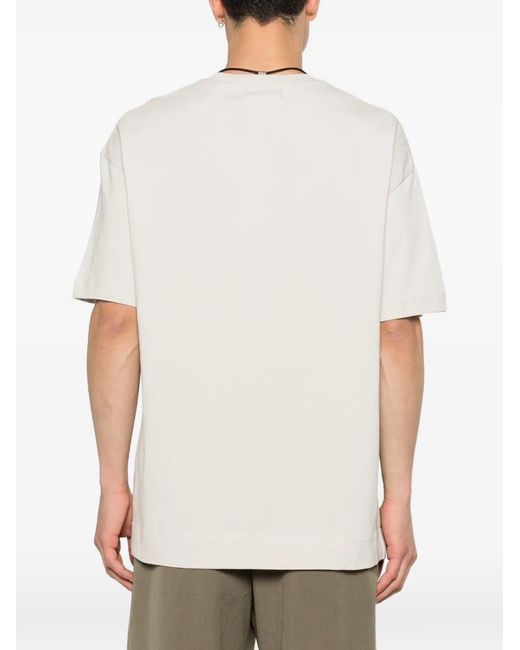 Samsøe & Samsøe White Joel Logo-Print T-Shirt for men