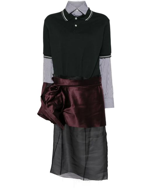 Maison Margiela Black Décortiqué Midi Dress