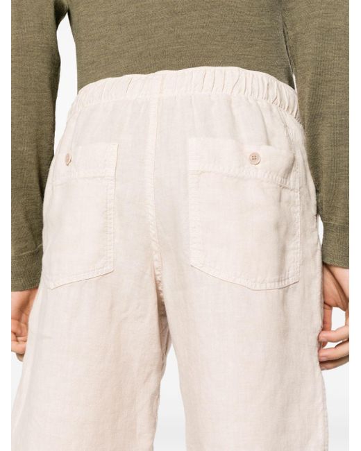 Zadig & Voltaire Natural Drawstring-waist Linen Shorts for men