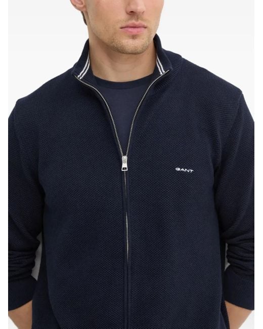 Gant Cardigan Mit Reißverschluss in Blue für Herren