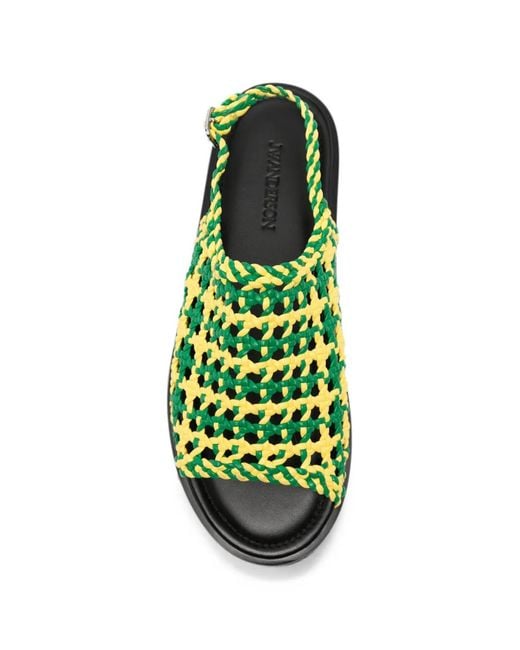 J.W. Anderson Green Slingback Sandals