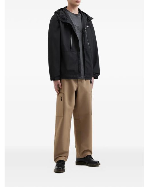 Izzue Black Hooded Zip Jacket for men