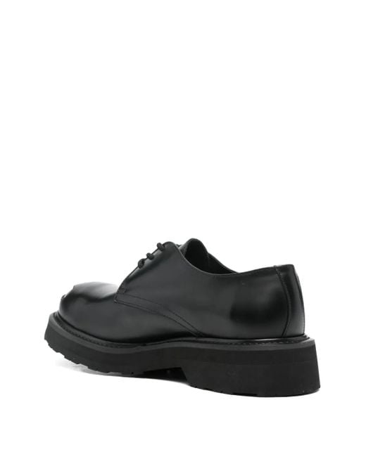 KENZO Black Leather Lace-Up Shoes for men