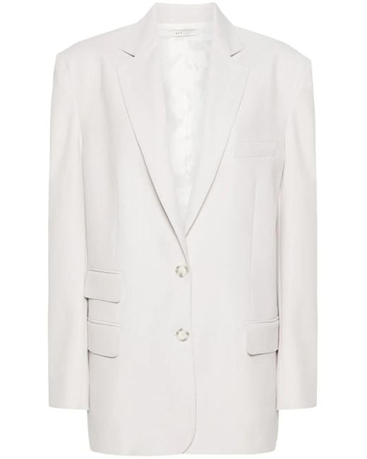 R.ev White Everly Single-Breasted Blazer