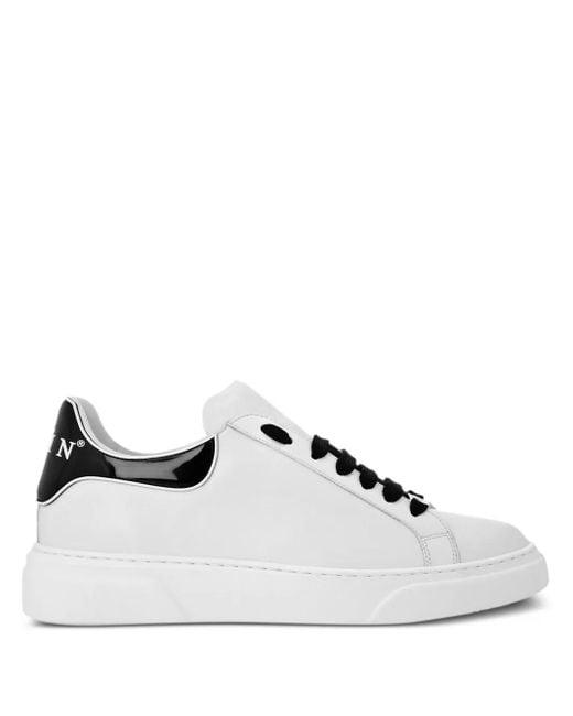 Philipp Plein White Big Bang Runner Lace-Up Sneakers