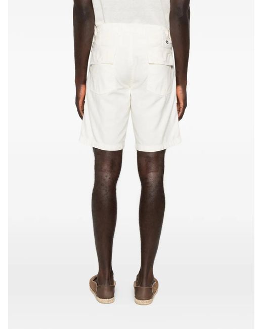 chesapeake's White Belt-Loops Shorts for men