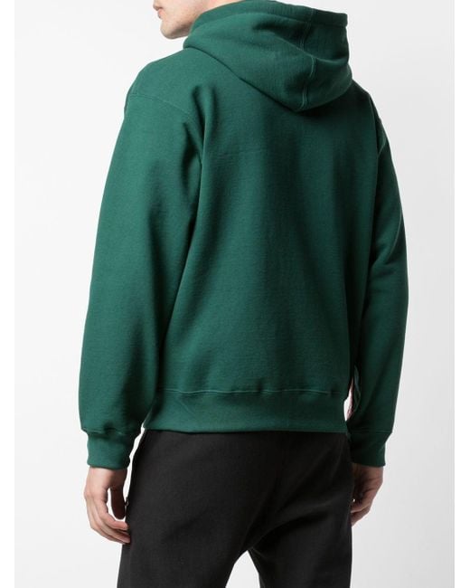 Supreme Text Stripe Zip Up Hoodie in Green for Men | Lyst