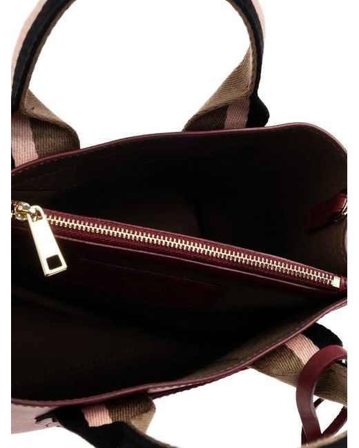 Furla Red Mini Divide It Leather Tote Bag
